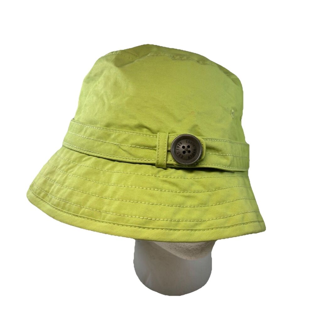 Eddie Bauer Hat Adult S/M Green Christine Rain Hat Bucket